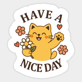 Sweet Kitty with a Bloom Sticker